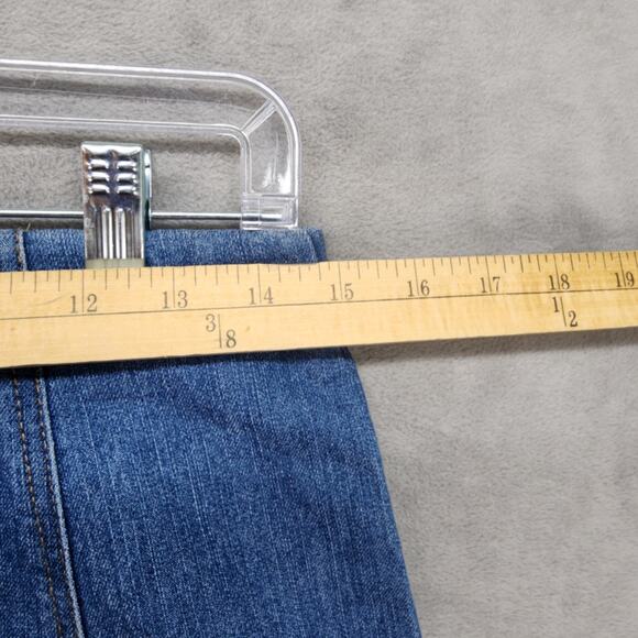 NWT No Boundaries Mini Skirt Juniors MEDIUM 7-9 Blue Jean Denim Hi Rise Paneled - Picture 8 of 9